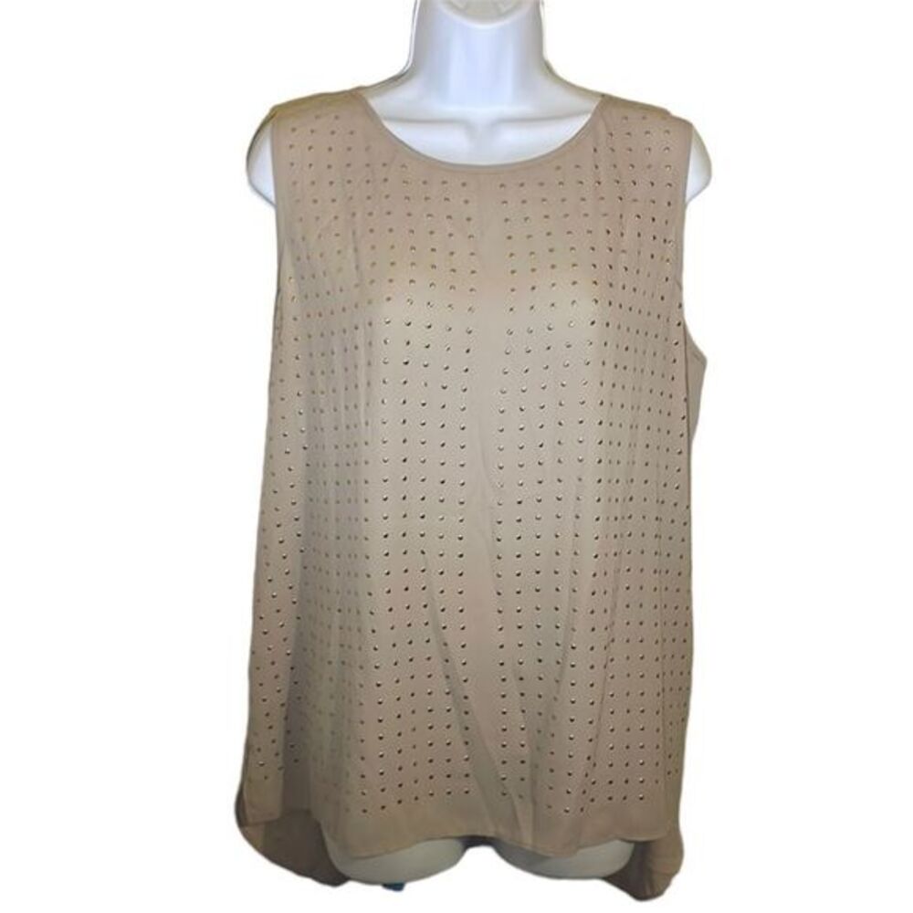 Elegant Tan Sleeveless Top